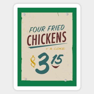 Four Fried Chickens Sticker